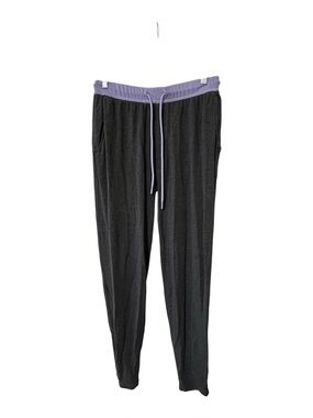 Jambys Long Pajama Pants Gray/Lavender Size M Super Soft Drawstring Stretch